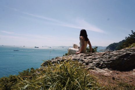 Taejongdae National Park Busan Korea Overlooking the Bay