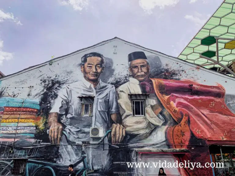 Discover Kuching Malaysia: Most Instagrammable Street Art in City of Cats (Borneo) - Little India - Textile Merchants - augment reality mural art