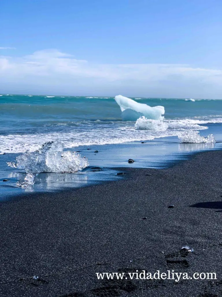 9. Visit Iceland's Diamond Beach - Breiðamerkursandur