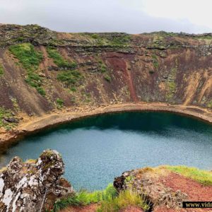 9. Kerid Crater Iceland - aquamarine crater lake