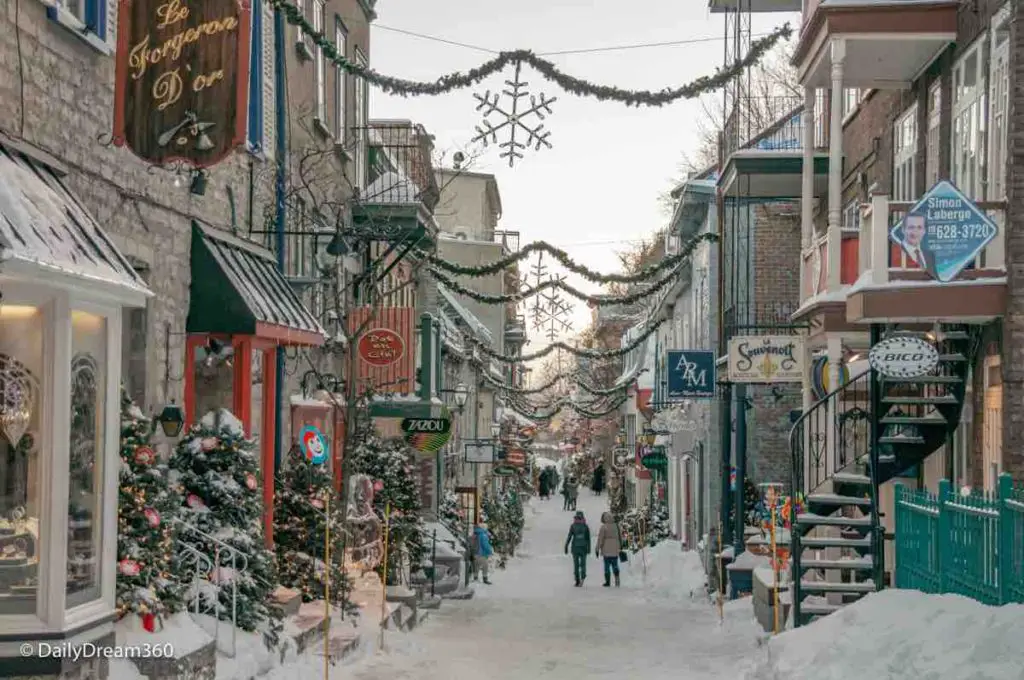 Quebec City, Canada - Winter-compressed