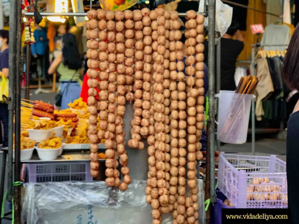 18 Chatuchak Market Bangkok Thailand - main shopping street - meatballs