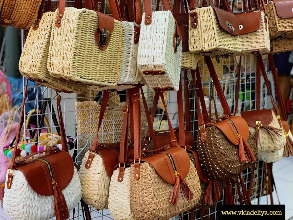 24 Chatuchak Market Bangkok Thailand - main shopping street - shopping for rattan bags