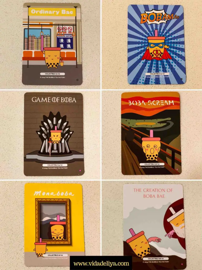 6. Collectible game cards - Bubble Tea Factory, SCAPE Orchard Road Singapore