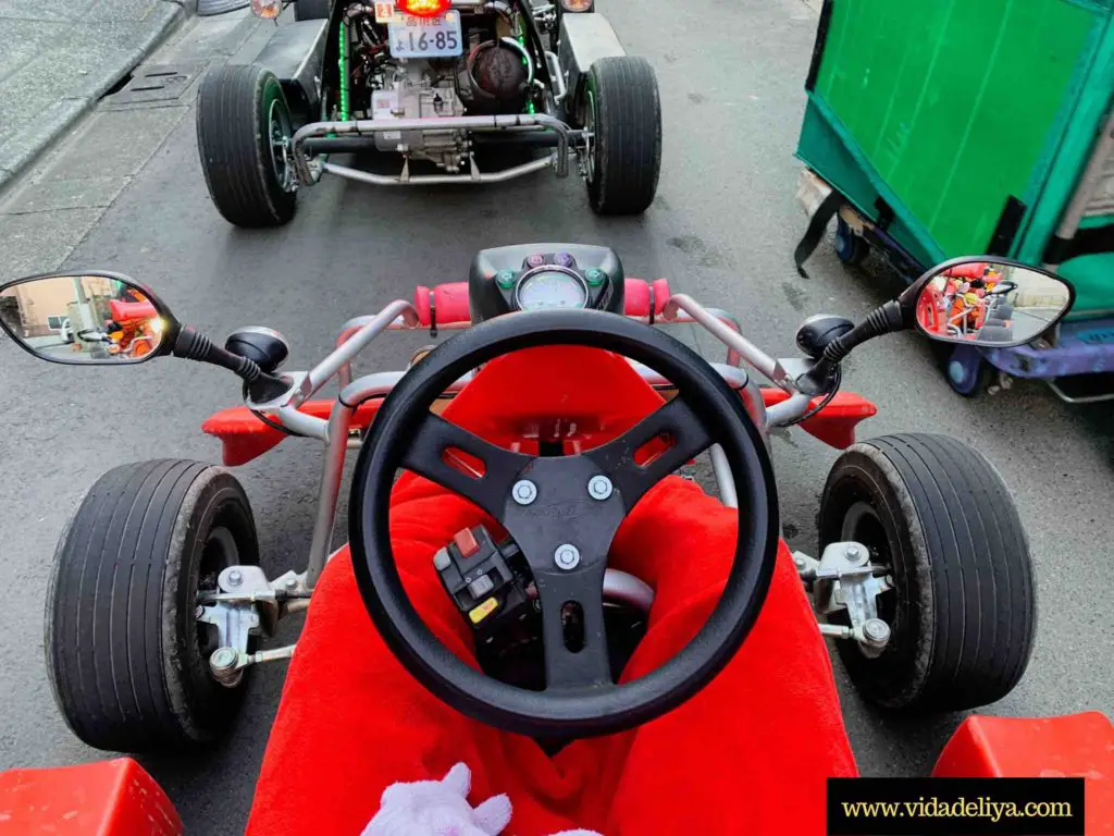 Steering wheel of the Mario go-kart
