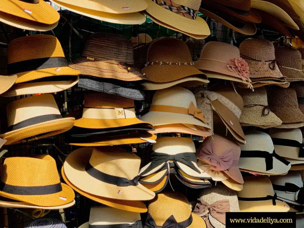 9 Chatuchak Weekend Market Bangkok Thailand - main shopping street - hats