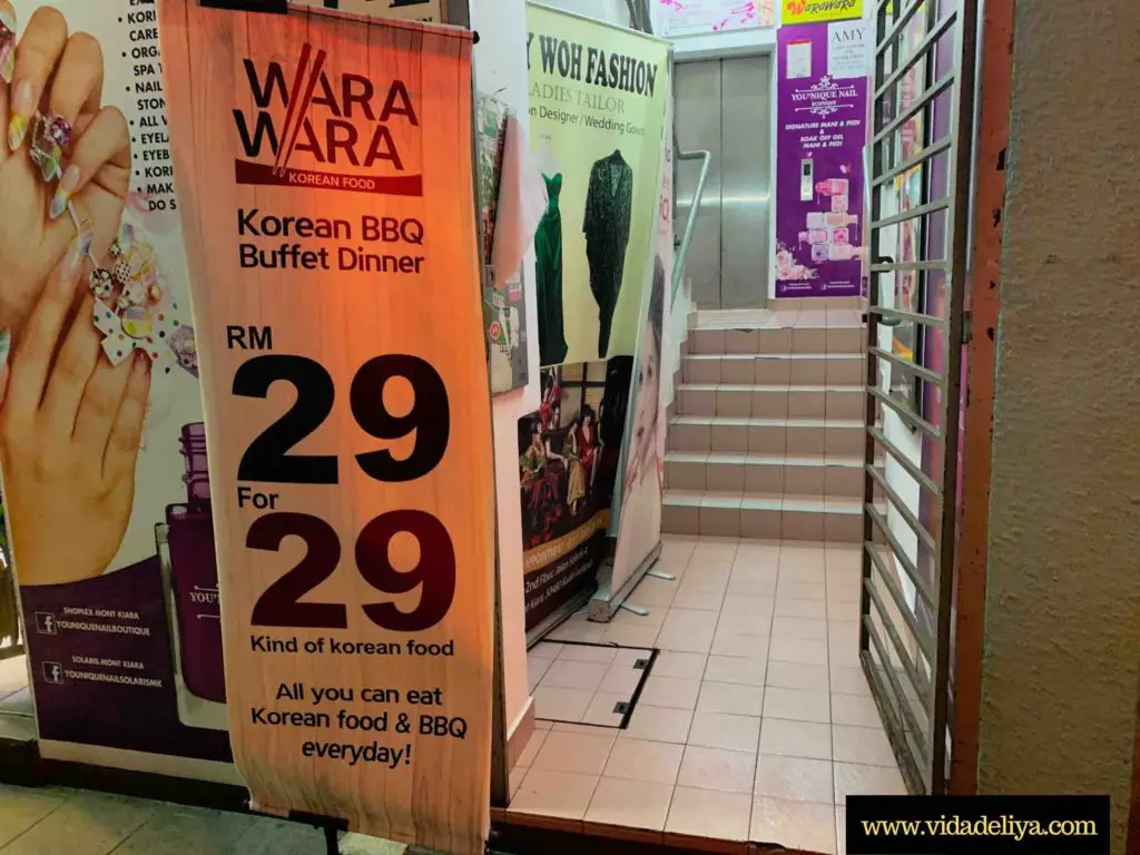 1. Entrance to Wara-Wara Korean Restaurant in Solaris Mont Kiara, Kuala lumpur Malaysia