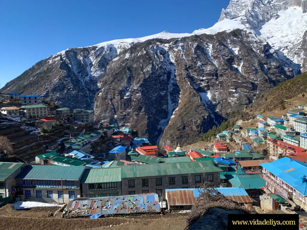 10. Namche Bazaar top view - EBC trek in winter