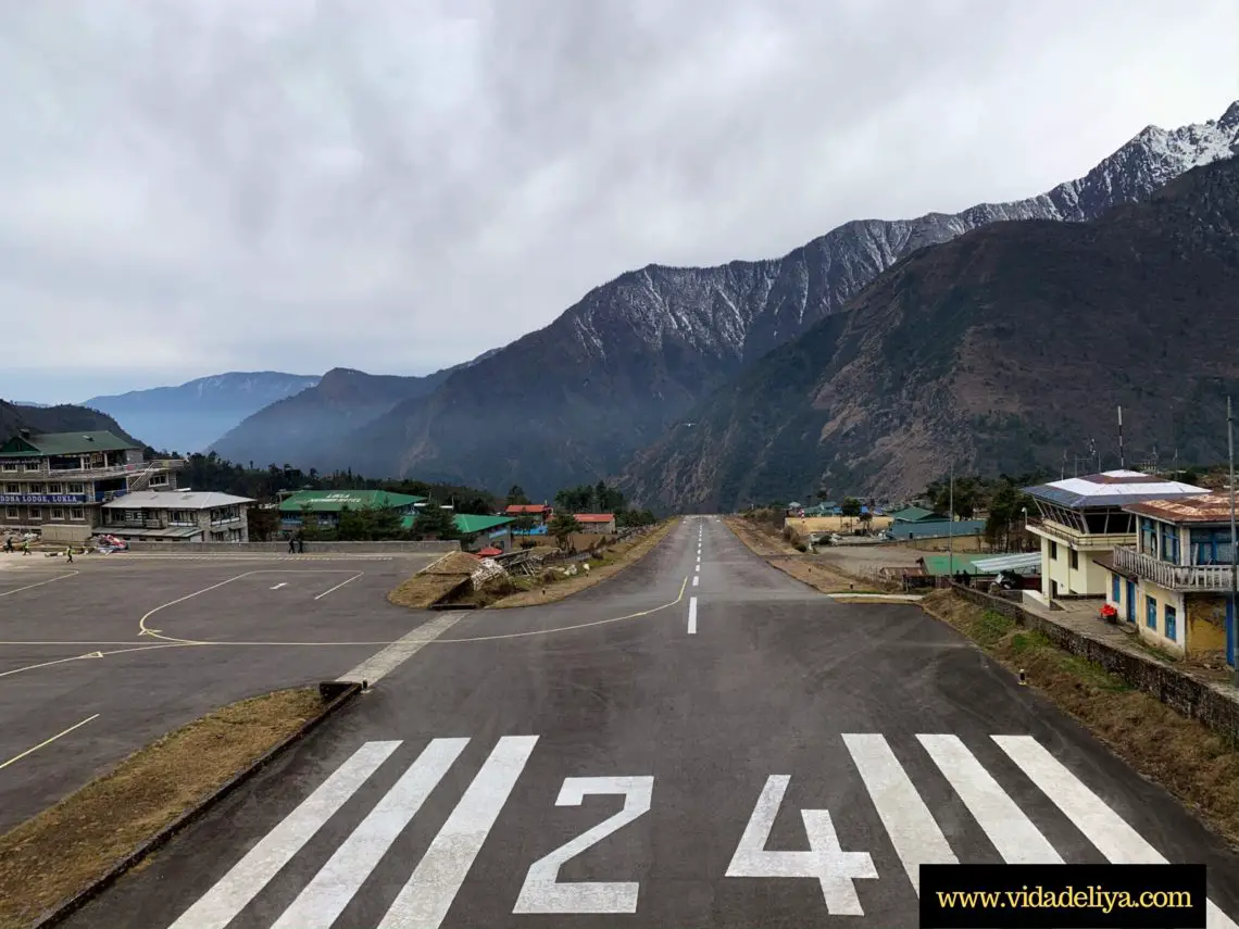 4. runway for Tenzing-Hillary Airport in Lukla Nepal