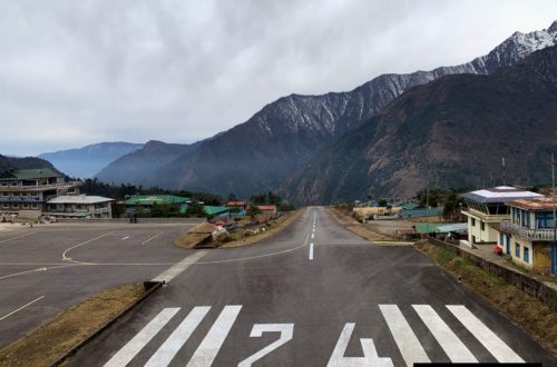 4. runway for Tenzing-Hillary Airport in Lukla Nepal