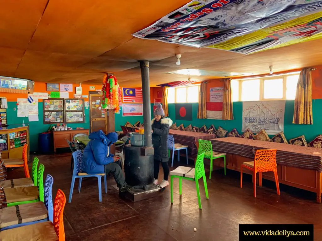 9. Interior of Gorak Shep tea house, the final stop before Kala Patthar and Everest Base Camp