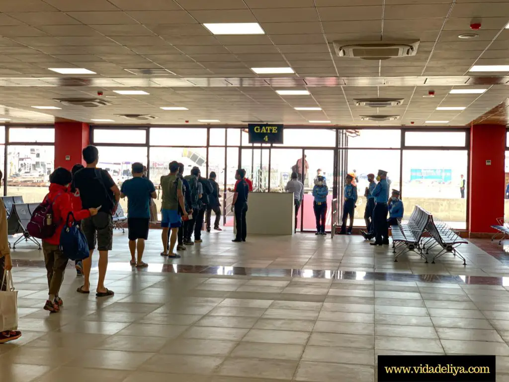12. Queuing up to leave Kathmandu at Tribhuvan International Airport departure lounge
