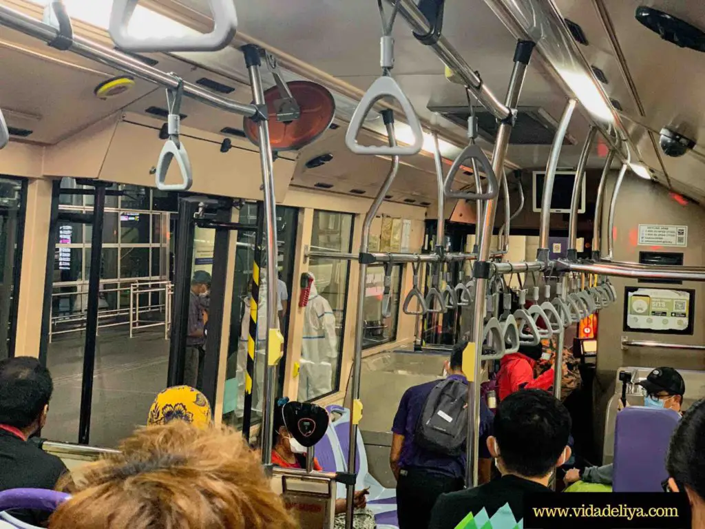 19. inside chartered bus in KL to quarantine center